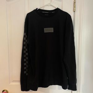 Vans black checkered crew neck